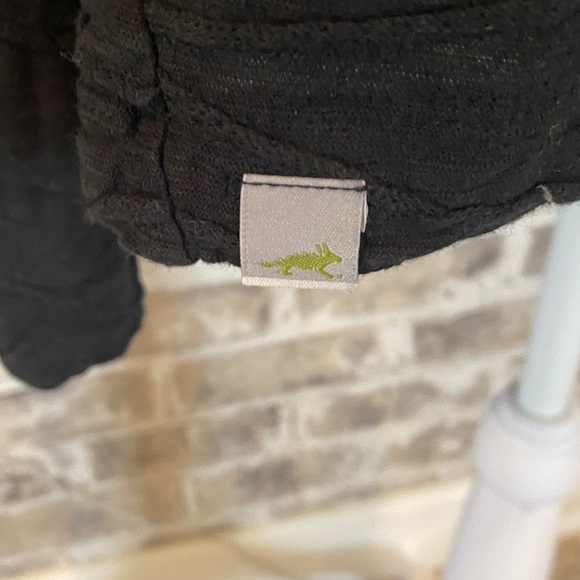 Horny Toad Black Button-Up Cardigan with Scarf Collar. Raised Pattern. Size L. - Picture 6 of 12